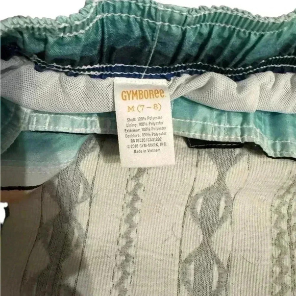 Gymboree Boy's Striped Swimming Trunks, Size med (7-8) - Picture 3 of 3